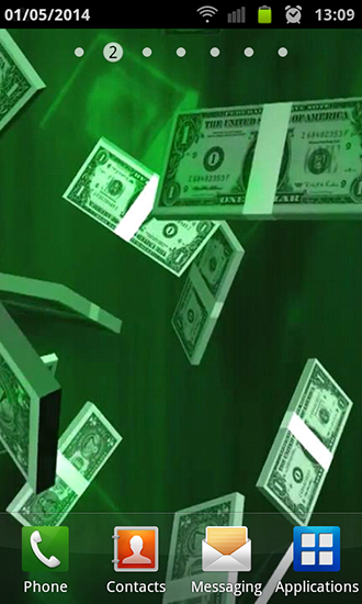 Download livewallpaper Dollar rain for Android.