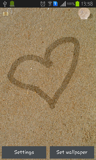 Download livewallpaper Draw on sand for Android.