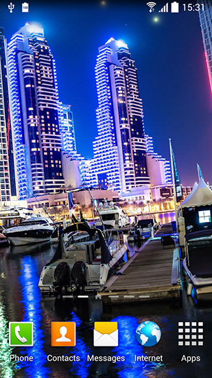 Download livewallpaper Dubai night for Android.