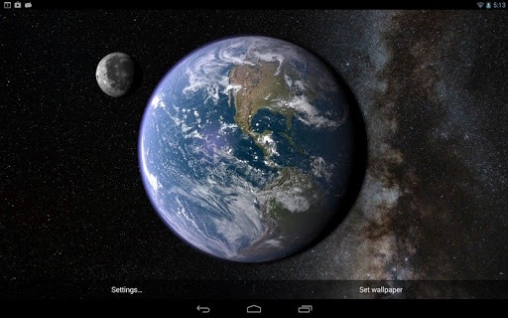 Download Earth and moon in gyro 3D free Space livewallpaper for Android phone and tablet.