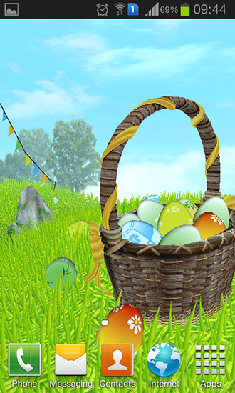 Download livewallpaper Easter: Meadow for Android.