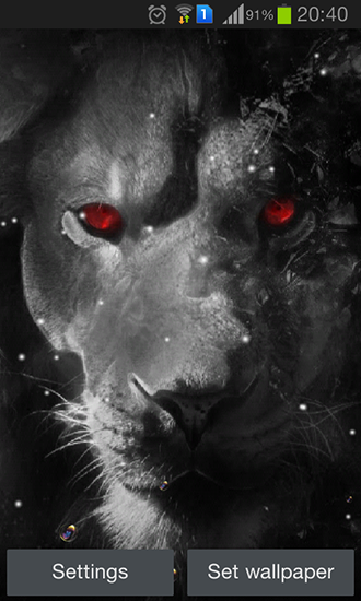 Download livewallpaper Eyes lion for Android.