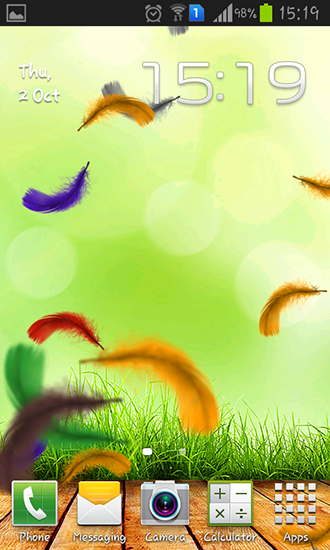 Download livewallpaper Feather for Android.