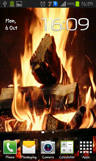 Download livewallpaper Fireplace video HD for Android.