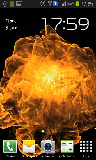 Download livewallpaper Flames explosion for Android.