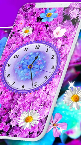 Flowers analog clock apk - free download.