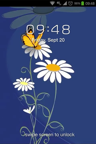 Download livewallpaper Flowers and butterflies for Android.