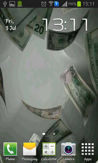 Download Flying dollars 3D free livewallpaper for Android 4.0.3 phone and tablet.