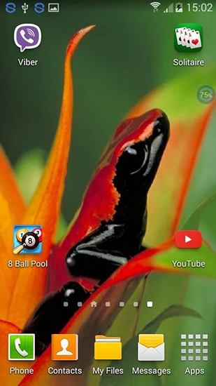 Download livewallpaper Frogs: shake and change for Android.