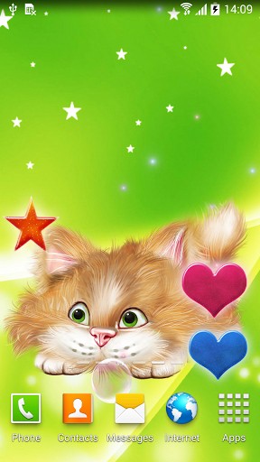 Download Funny cat free Interactive livewallpaper for Android phone and tablet.