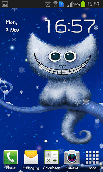 Download Funny Christmas kitten and his smile free livewallpaper for Android 2.3.4 phone and tablet.