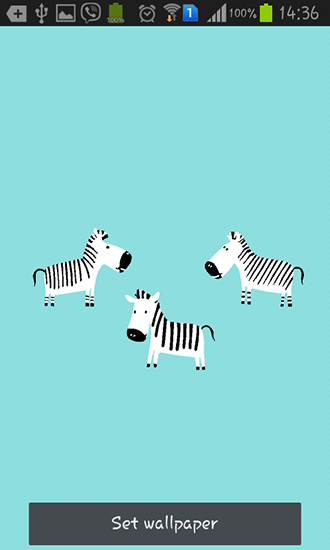 Download livewallpaper Funny zebra for Android.
