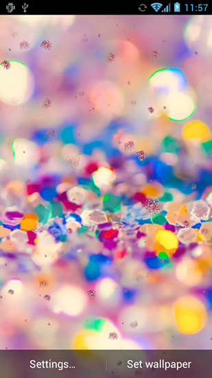 Download Glitter by HD Live wallpapers free free livewallpaper for Android 6.0 phone and tablet.