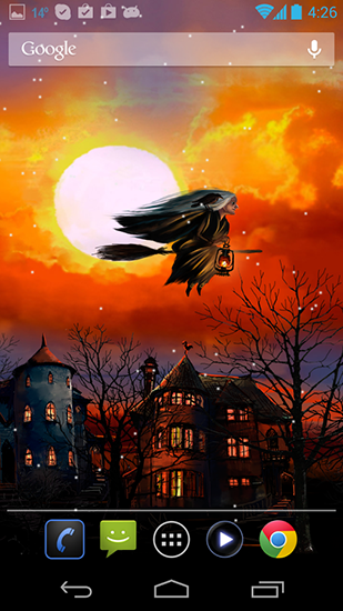 Download livewallpaper Halloween: Happy witches for Android.