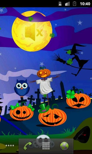 Download livewallpaper Halloween pumpkins for Android.