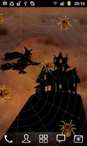 Download livewallpaper Halloween: Spiders for Android.