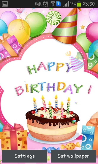 Download Happy Birthday free livewallpaper for Android 4.3.1 phone and tablet.