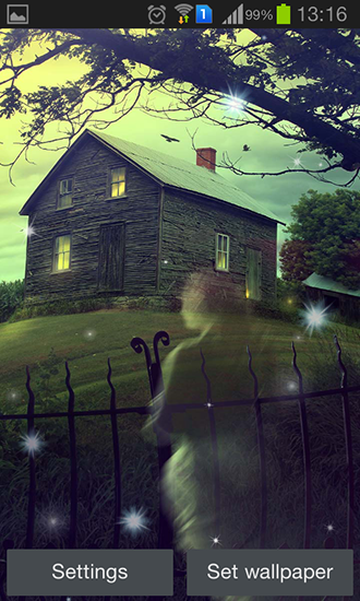 Download livewallpaper Haunted house for Android.