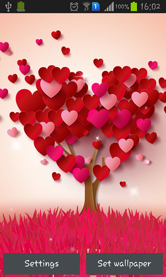 Download livewallpaper Hearts for Android.