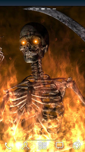 Download livewallpaper Hellfire skeleton for Android.