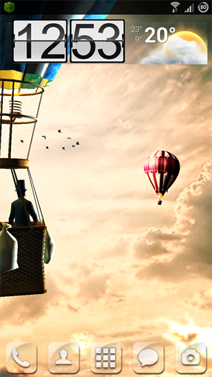 Download livewallpaper Hot air balloon 3D for Android.