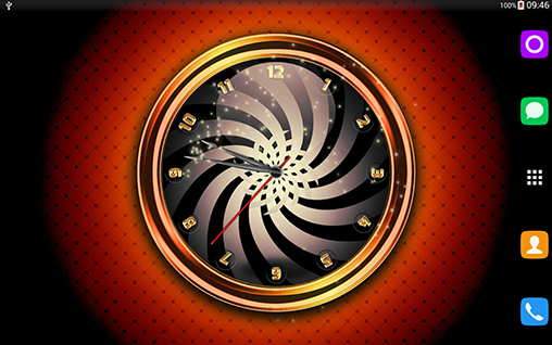 Download livewallpaper Hypno clock for Android.