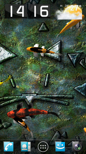 Download Koi free With clock livewallpaper for Android phone and tablet.