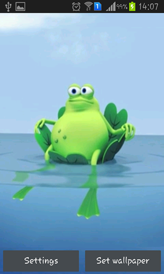 Download livewallpaper Lazy frog for Android.