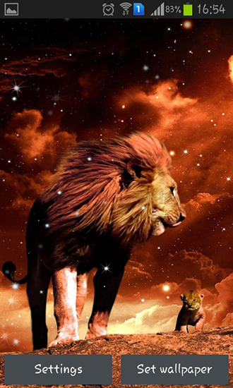 Download livewallpaper Lion for Android.