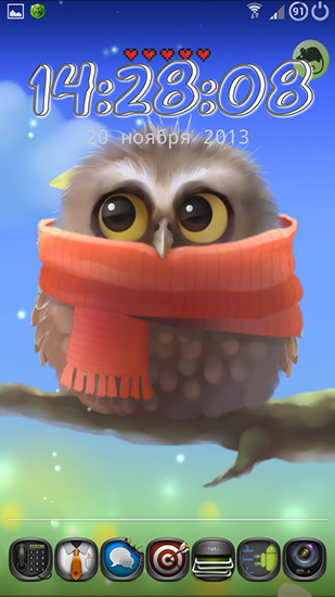 Download livewallpaper Little owl for Android.