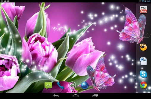 Download livewallpaper Magic butterflies for Android.