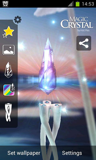Download livewallpaper Magic crystal for Android.