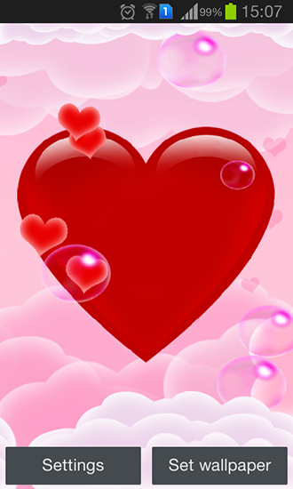 Download livewallpaper Magic heart for Android.