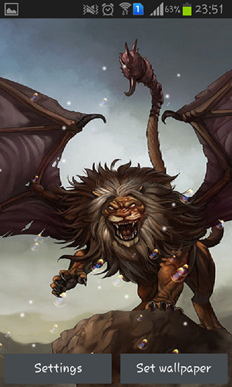 Download Manticore free Fantasy livewallpaper for Android phone and tablet.