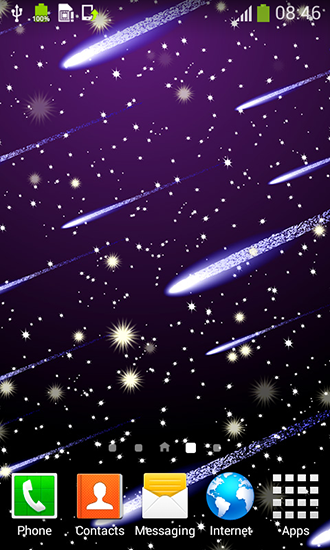 Download livewallpaper Meteor shower by Live wallpapers free for Android.