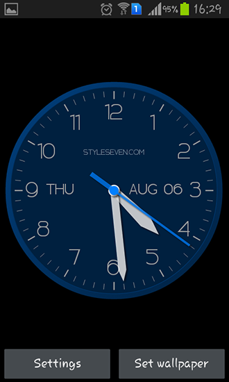 Download livewallpaper Modern clock for Android.