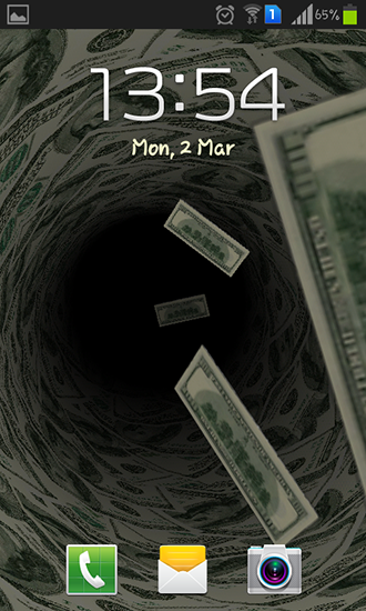 Download livewallpaper Money for Android.