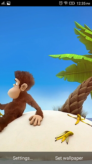 Download livewallpaper Monkey and banana for Android.