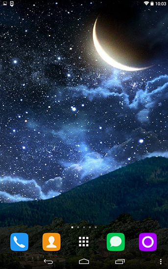 Download livewallpaper Moon and stars for Android.