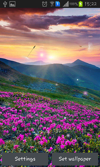 Download livewallpaper Mountain flower for Android.