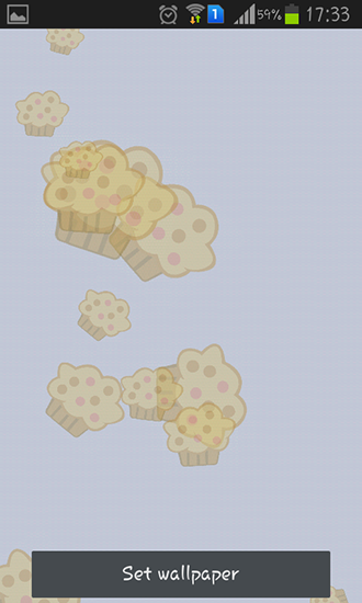 Download livewallpaper Muffins for Android.