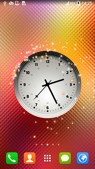 Download livewallpaper Multicolor clock for Android.