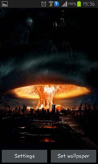 Download livewallpaper Mushroom cloud for Android.