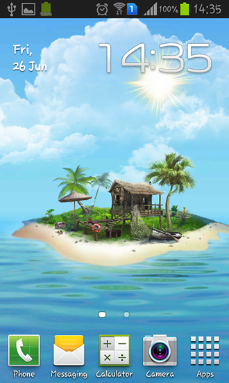 Download livewallpaper Mysterious island for Android.