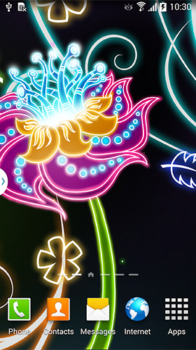 Neon flowers by Live Wallpapers 3D apk - free download.
