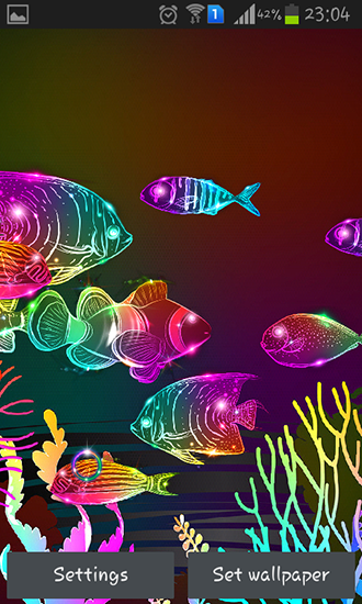 Download Neon fish free livewallpaper for Android 4.0.4 phone and tablet.