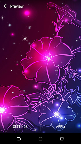 Download livewallpaper Neon flower by Dynamic Live Wallpapers for Android.