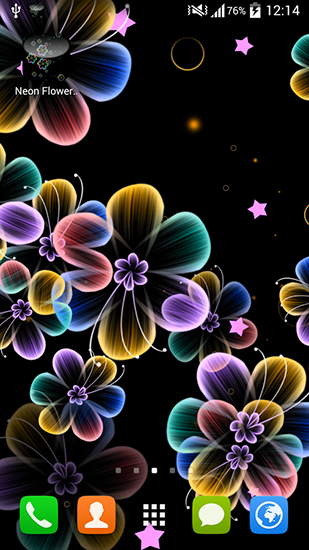 Download Neon flowers free livewallpaper for Android 8.0 phone and tablet.