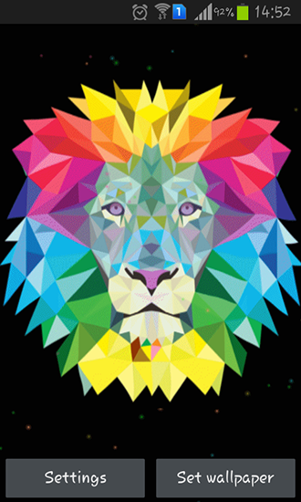 Download livewallpaper Neon lion for Android.