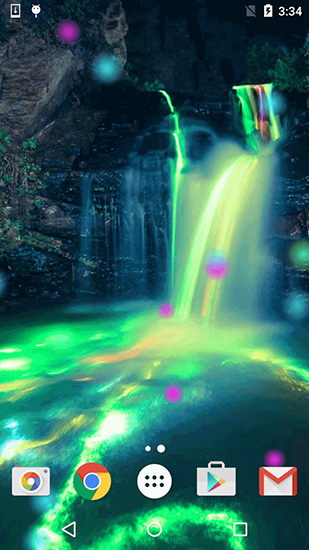 Download livewallpaper Neon waterfalls for Android.